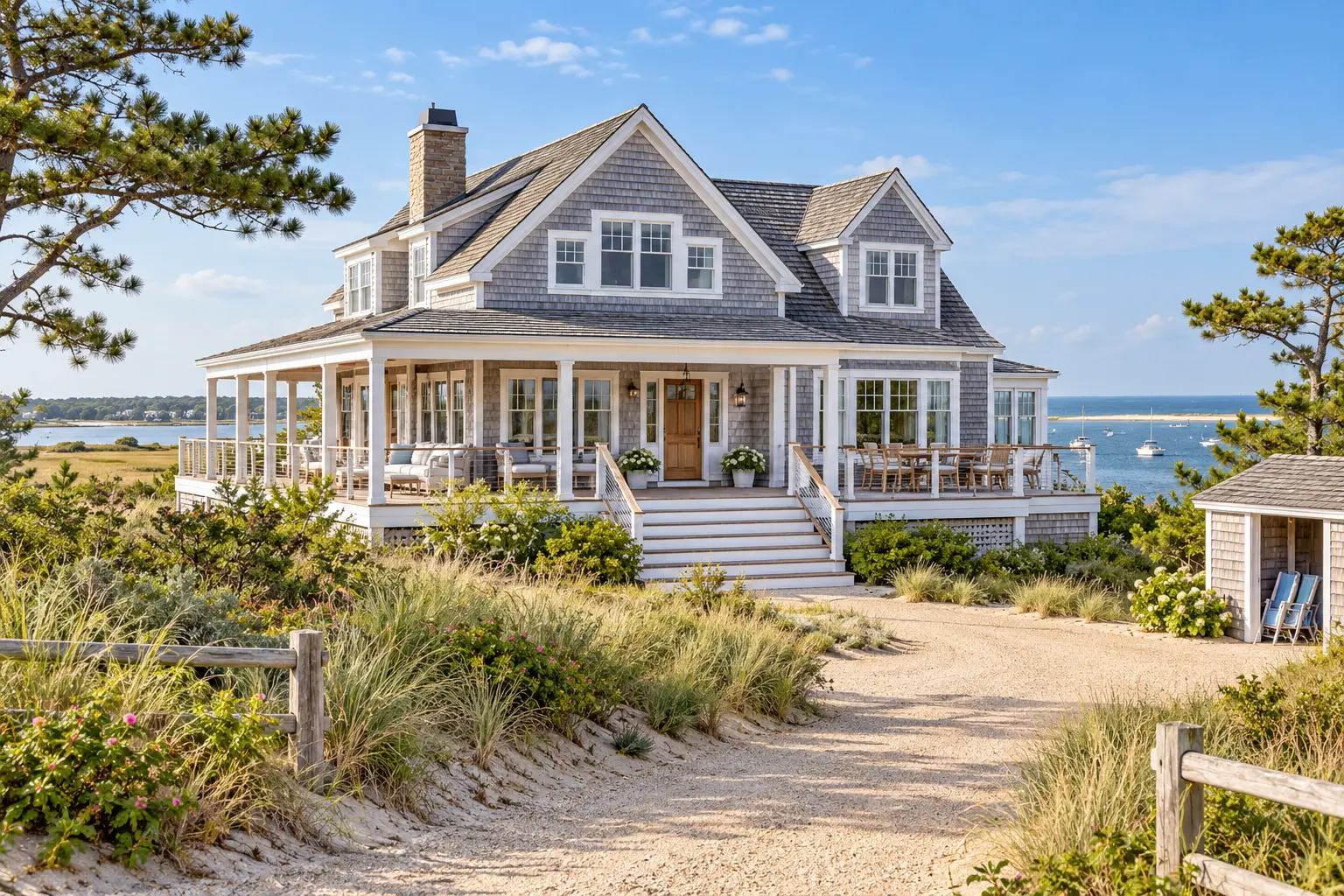 Harbor light house: the house from the front