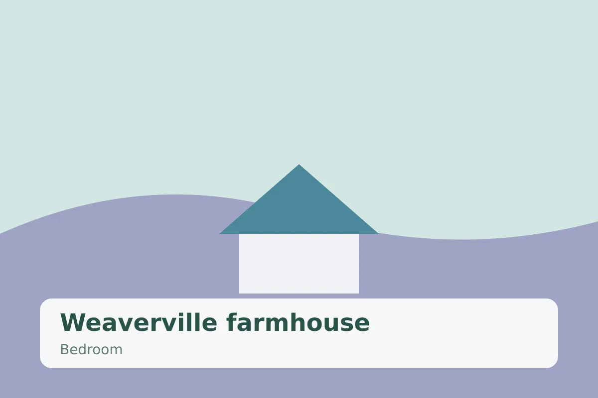 Weaverville farmhouse — bedroom