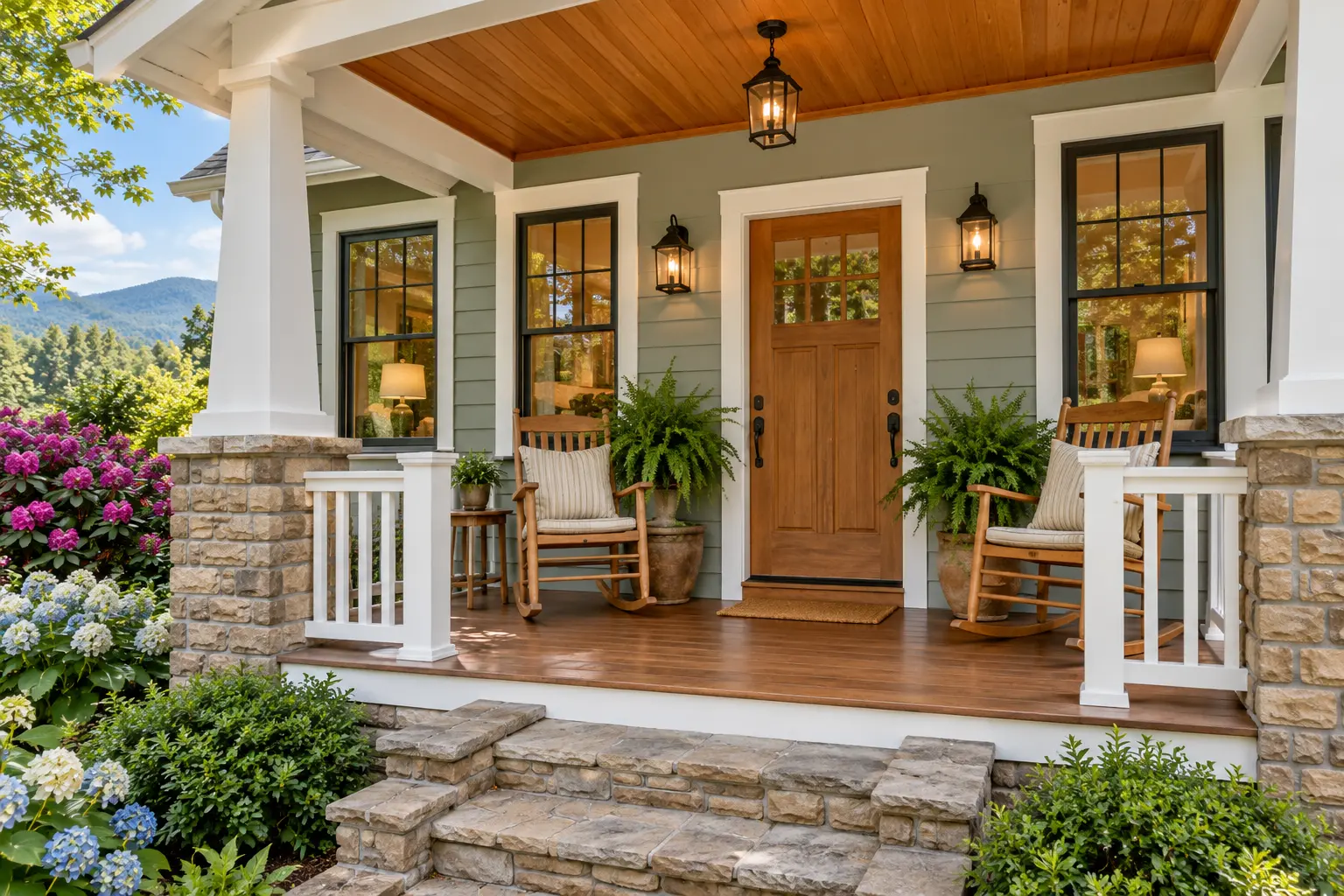 Montford cottage: the front porch