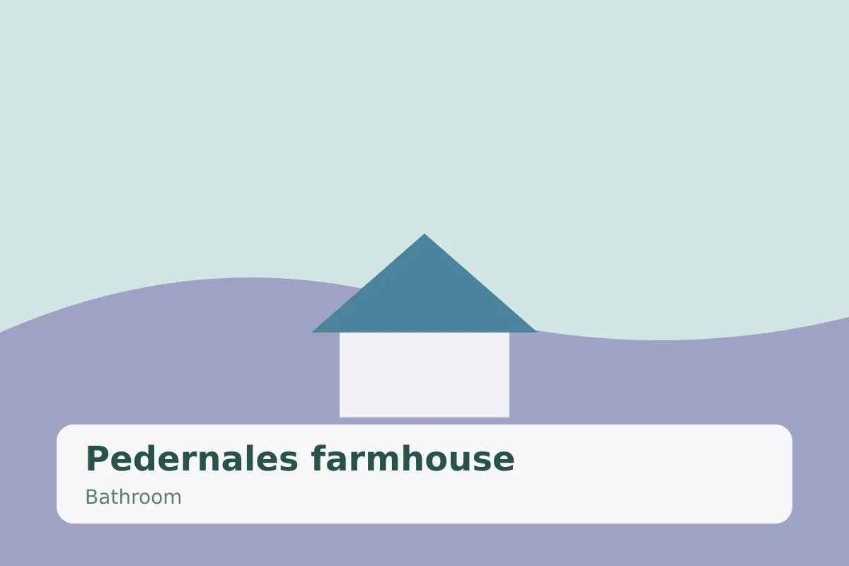Pedernales farmhouse — bathroom