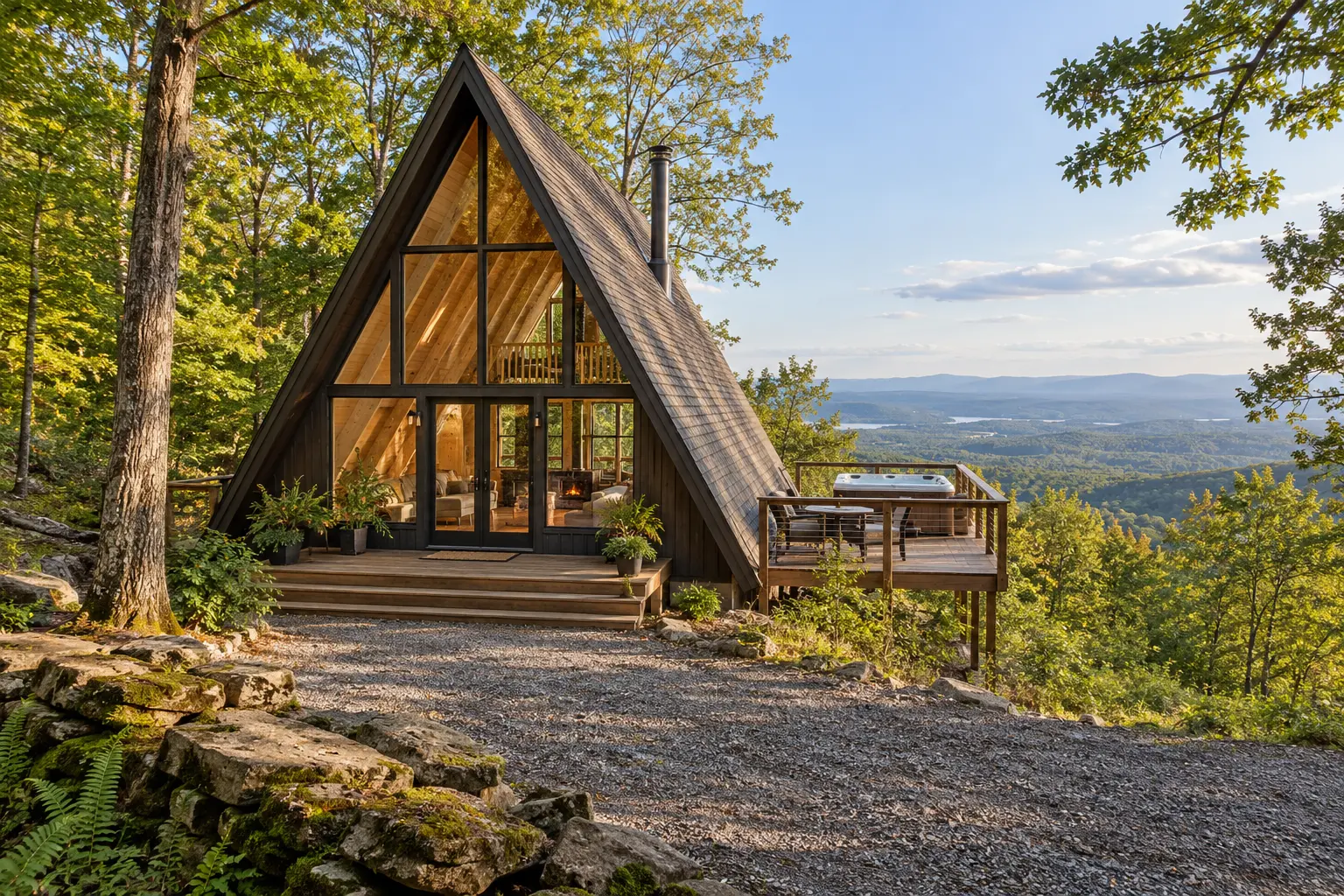 Overlook A-frame: the house from the front