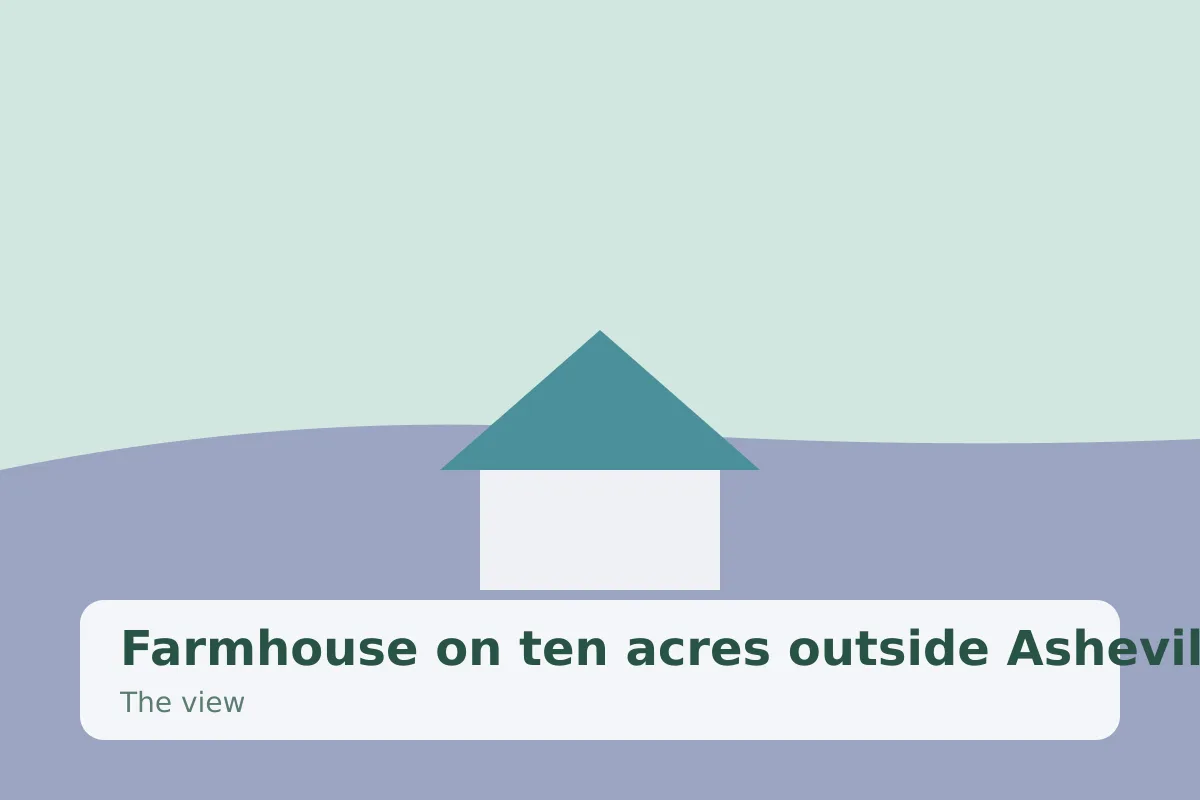 Farmhouse on ten acres outside Asheville