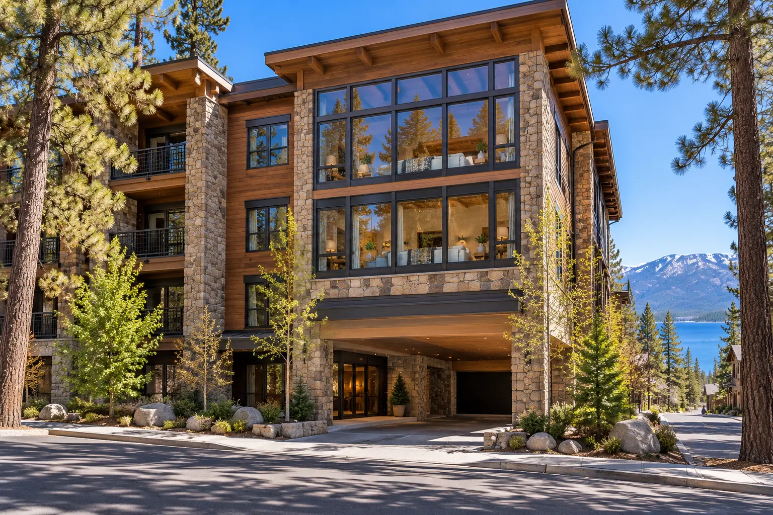 Lakeview loft near Heavenly: the building from across the street