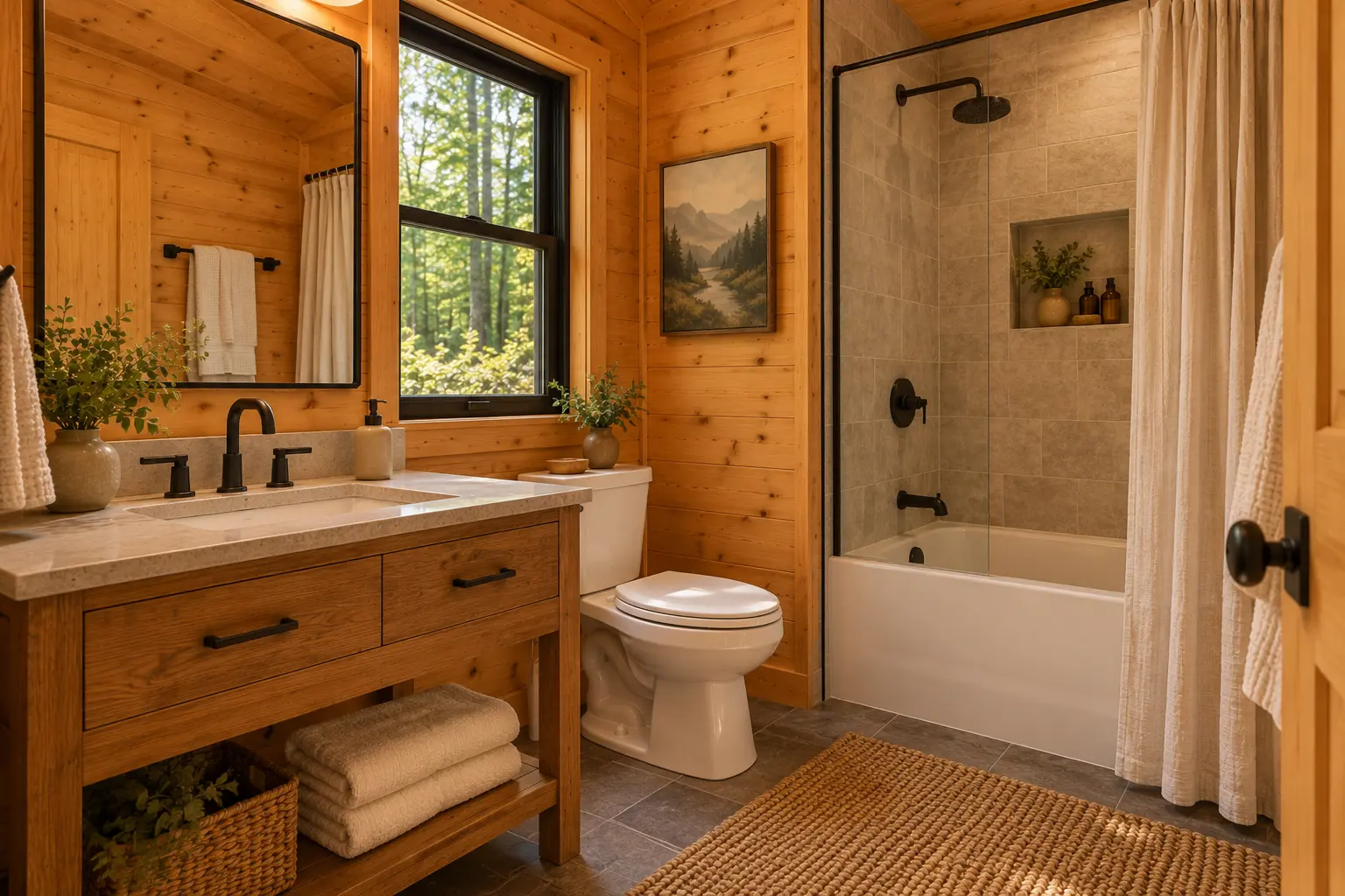 Willow Brook cabin: the bathroom