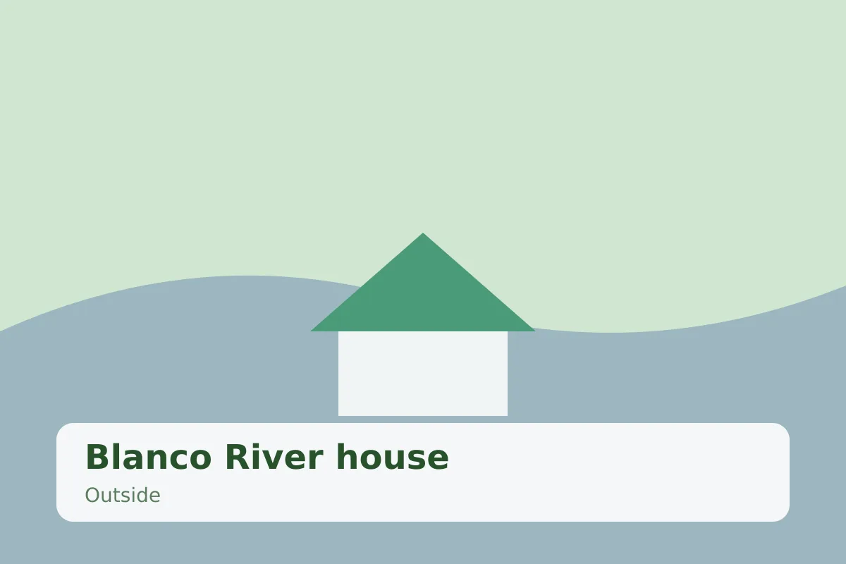 Blanco River house — outside