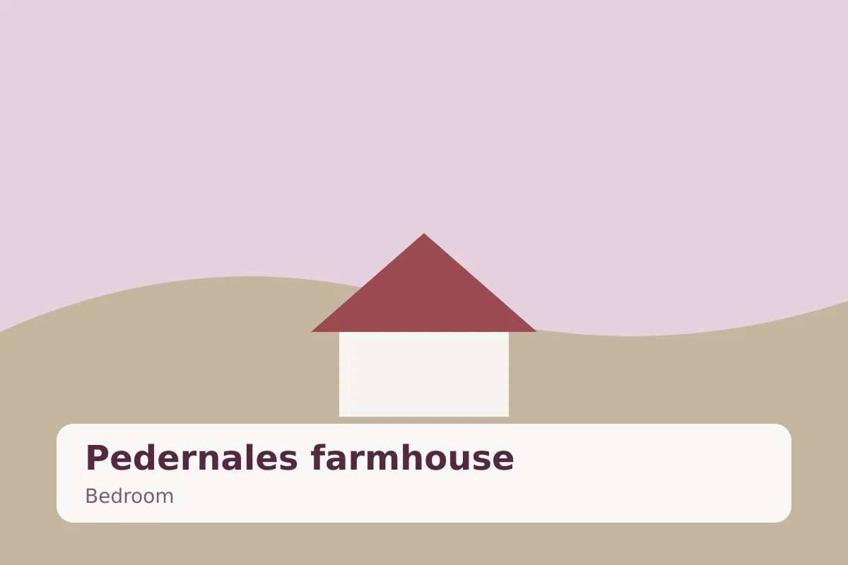 Pedernales farmhouse — bedroom