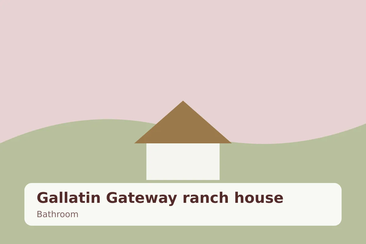 Gallatin Gateway ranch house — bathroom