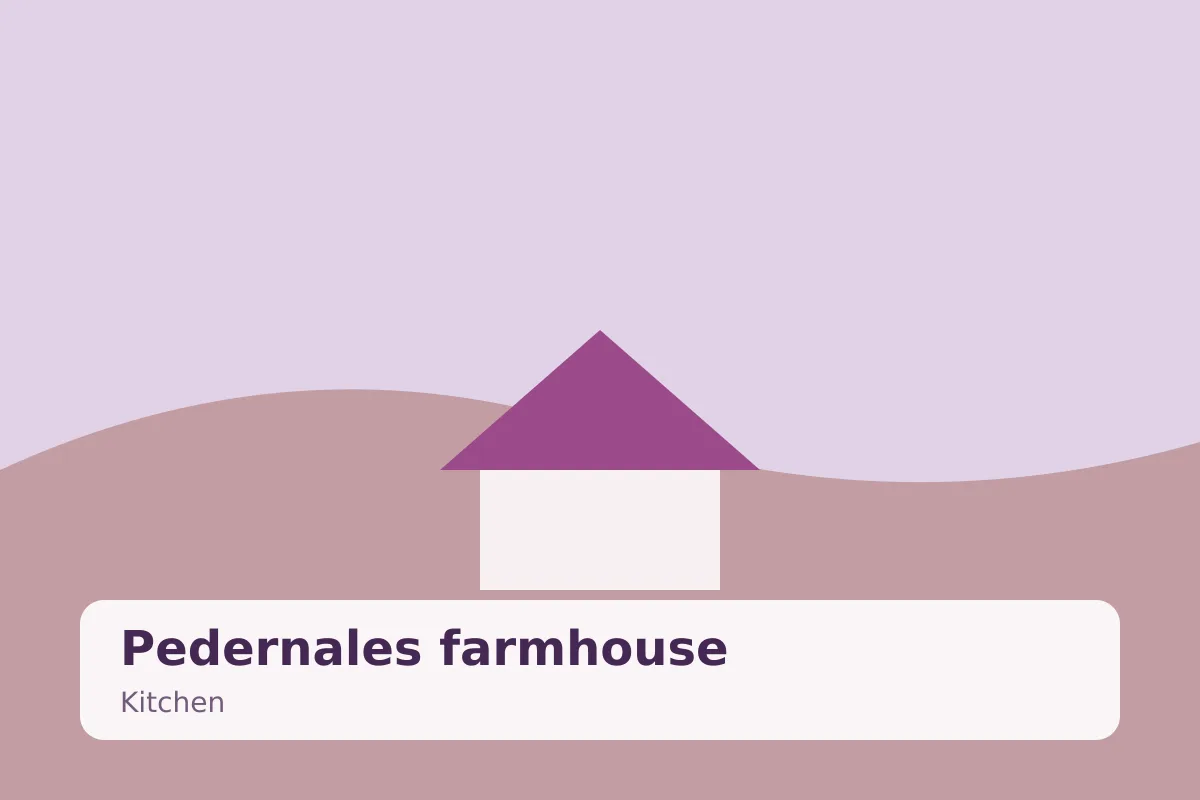 Pedernales farmhouse — kitchen