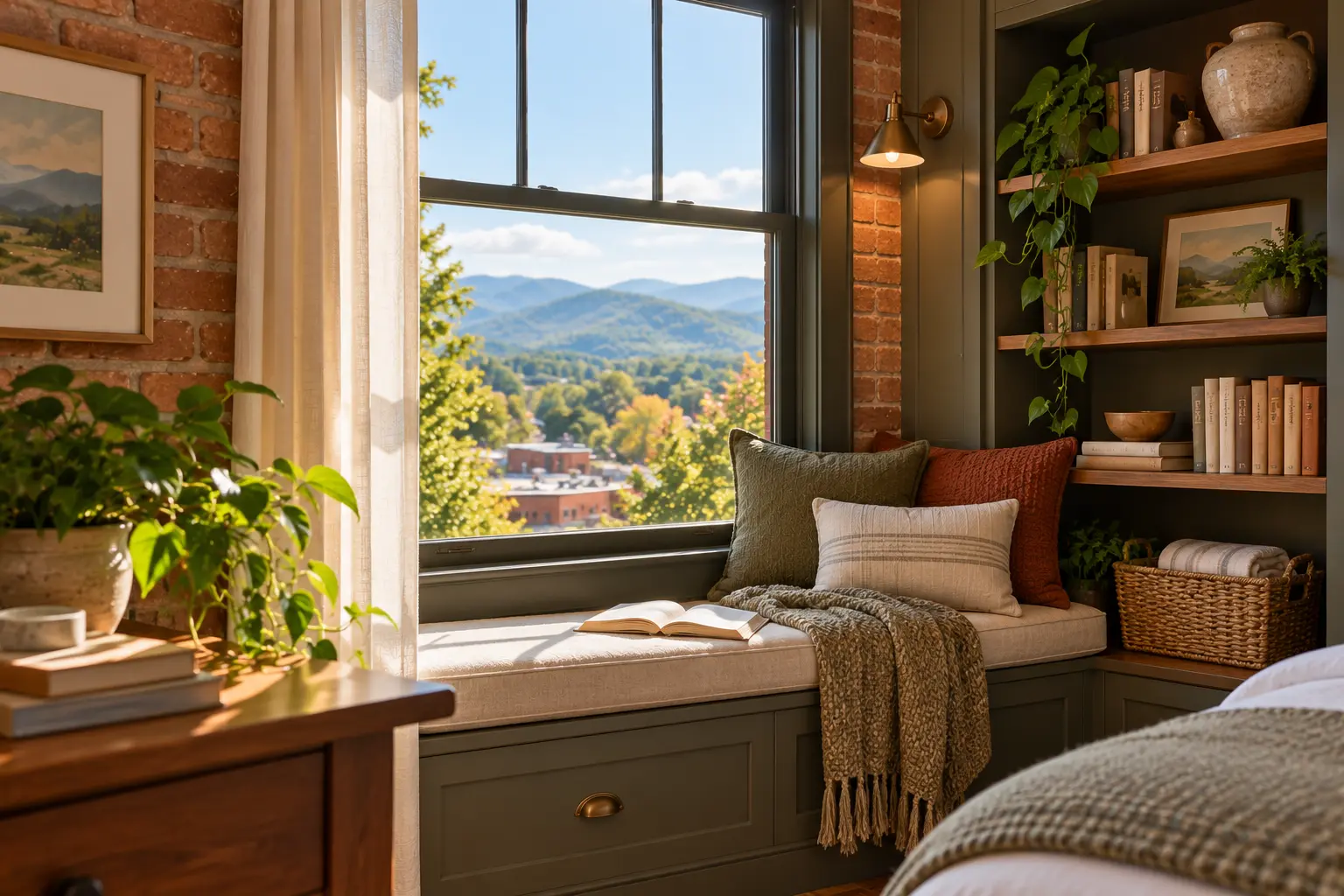 Wall Street guest suite: a corner of the room