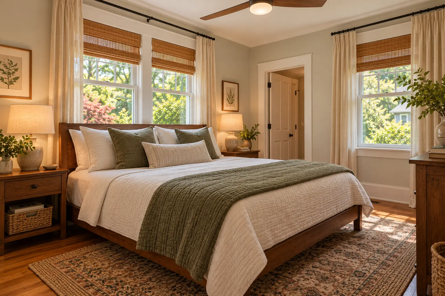 Montford cottage: the main bedroom