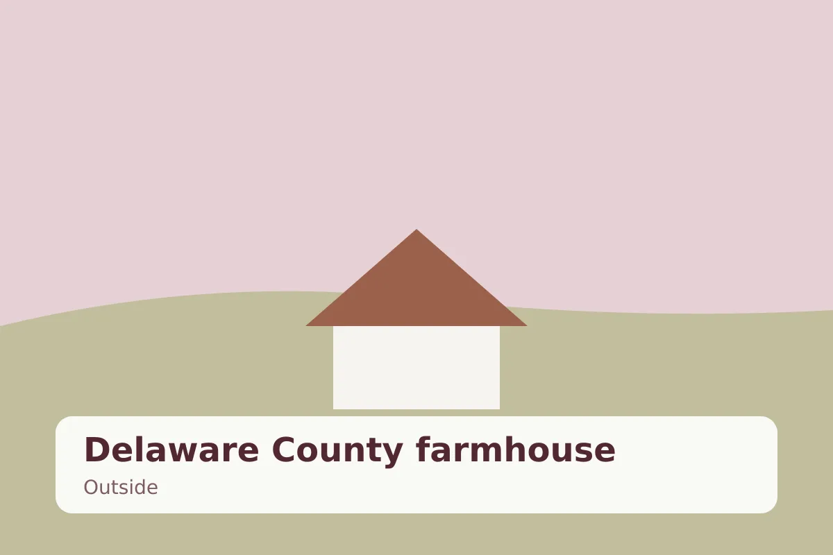Delaware County farmhouse — outside