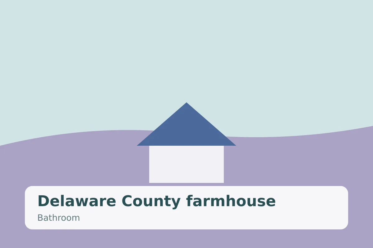 Delaware County farmhouse — bathroom
