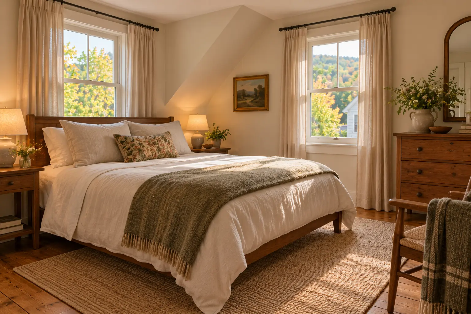Millbrook cottage: the main bedroom