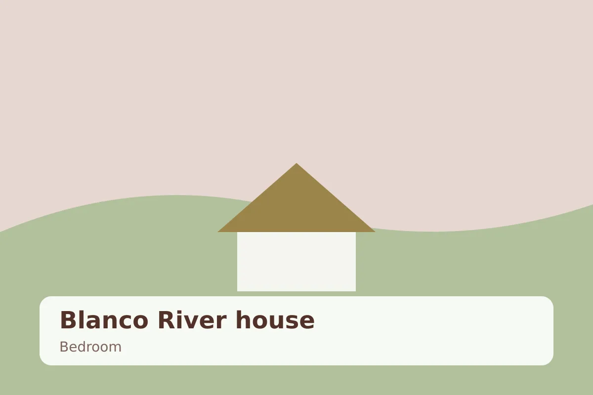 Blanco River house — bedroom