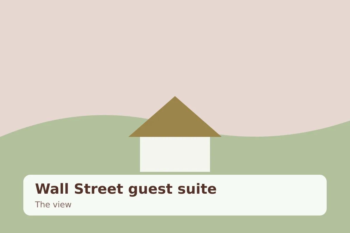 Wall Street guest suite — the view