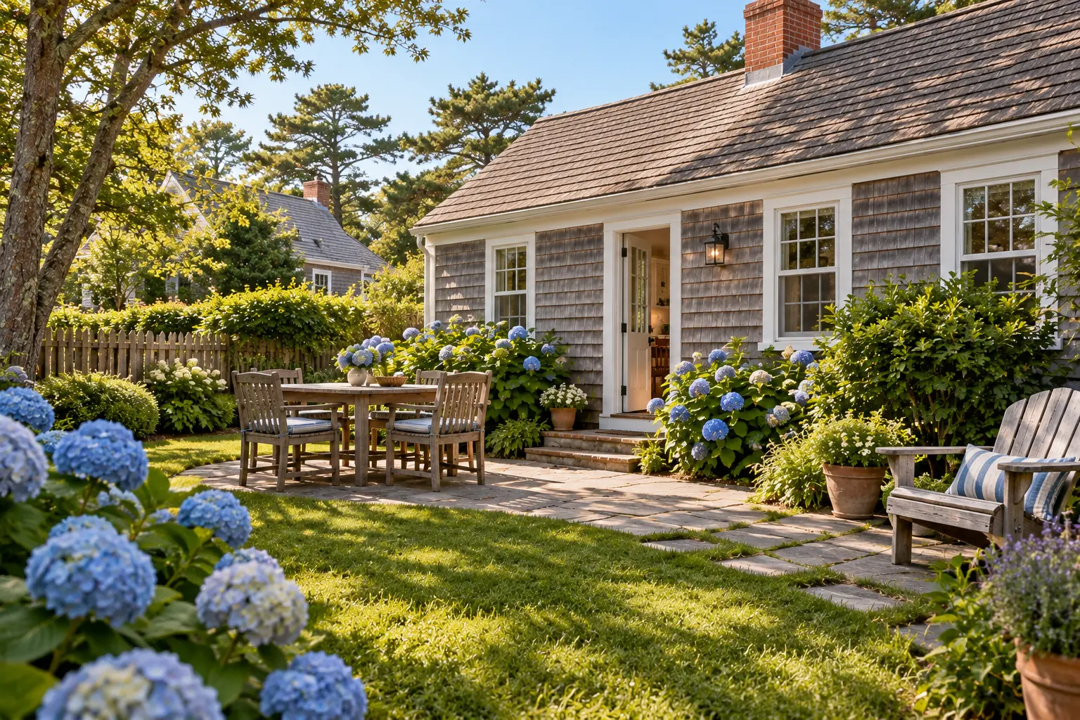 Sea captain's cottage: the garden