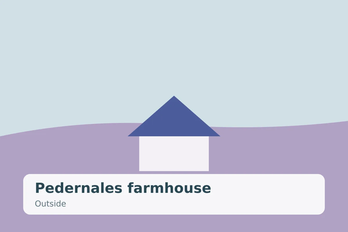 Pedernales farmhouse — outside