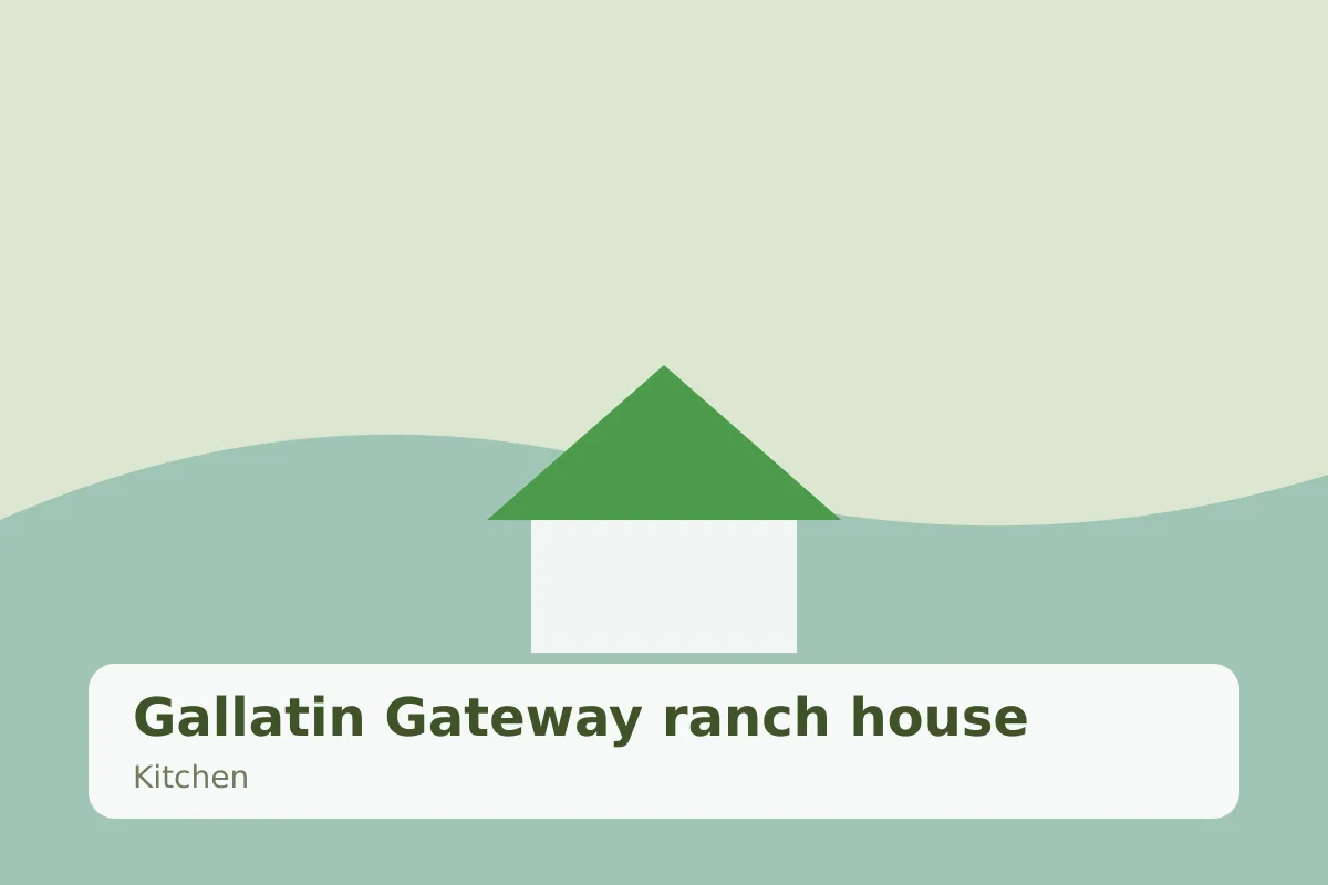 Gallatin Gateway ranch house — kitchen