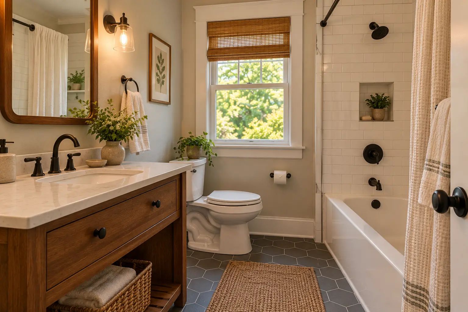 Montford cottage: the bathroom