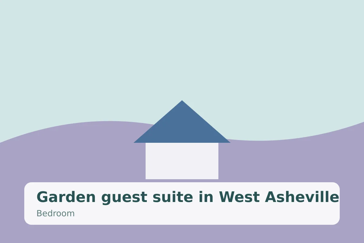 Garden guest suite in West Asheville — bedroom