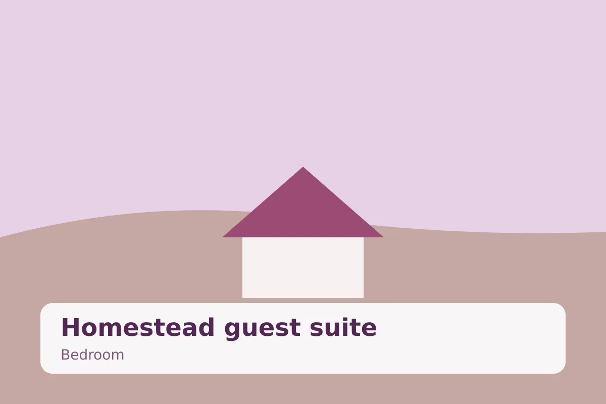Homestead guest suite — bedroom